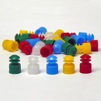 118127R PT# 118127R- Cap Flange Plug Tube Red Polyethylene 12mm 1000/Bg by, Globe Scientific Inc.