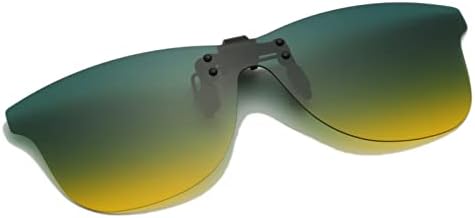 Long Keeper Clip on Sunglasses - Polarised Clip on Flip up Sunglasses fit over Eyewear Glasses with UV Protection Clip-on Sunglasses for Driving Fishing Outdoor