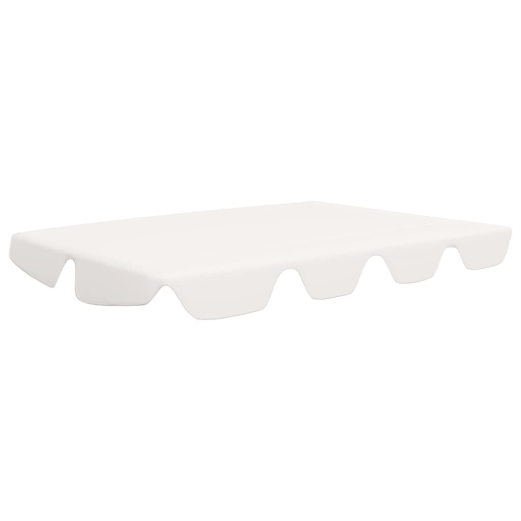 Vidaxl White Replacement Canopy For Garden Swing, Canopy Top For Balcony Patio Outdoor Sunshade Activity Party, Swing Canopy Swing Cover