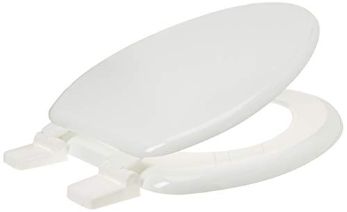 Ez-Flo White Wood Toilet Seat With Lid, Elongated, 65907 #TOP2