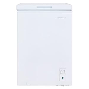 Cookology CCFZ99WH Freestanding 99 Litre, Chest Freezer Suitable for Outbuildings, Garages and Sheds, Features a Refrigeration Mode, Adjustable Temperature Control and 4 Star Freezer Rating - In White