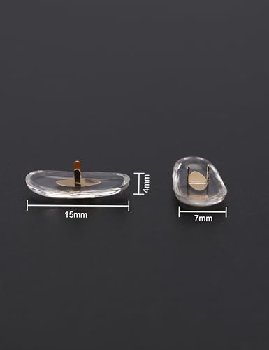 Image of Clear Soft Silicone Replacement Nose Pads for Ray-Ban Aviator RB3025 /RB3026 /RB3030 /RB3211 /RB3362 /RB3445 /RB4175