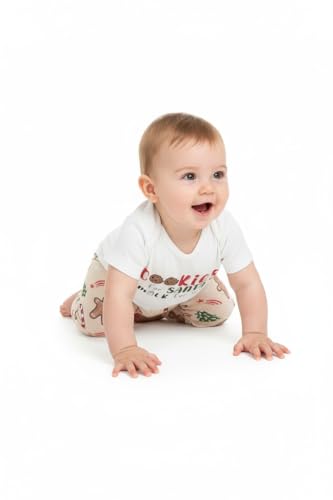 Image of Baby Boys Girls 2pc Outfit Set Short Sleeve Bodysuit with Pants