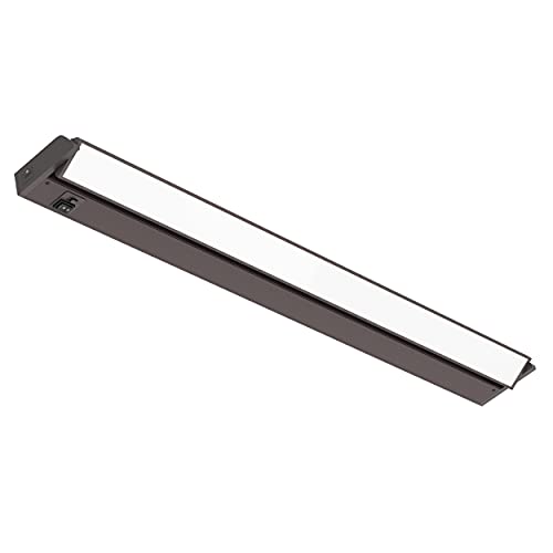 Image of GETINLIGHT 32-Inch Swivel LED Under Cabinet Light, 3-CCT Selectable, Bronze | Choose from 2700K, 4000K, or 5000K. Glass lens, wall-dimmer compatible. Model: IN-0202-4-BZ