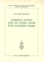 Marsilio Ficino And His Work After Five Hundred Years 8822234987 Book Cover