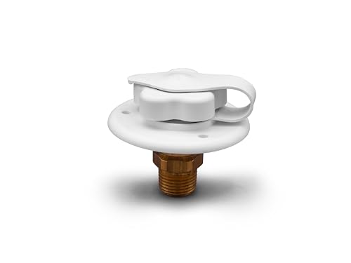 Image of B&B Molders, 94214 City Water Fill, Brass Check Valve - White | Leak-tested, UV-stable acrylonitrile construction, OEM replacement, Made in USA