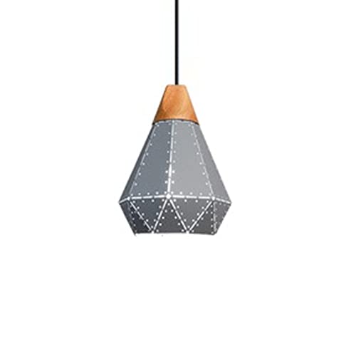 Suspension luminaire industriel cuisine et salle à manger lustre bois E27