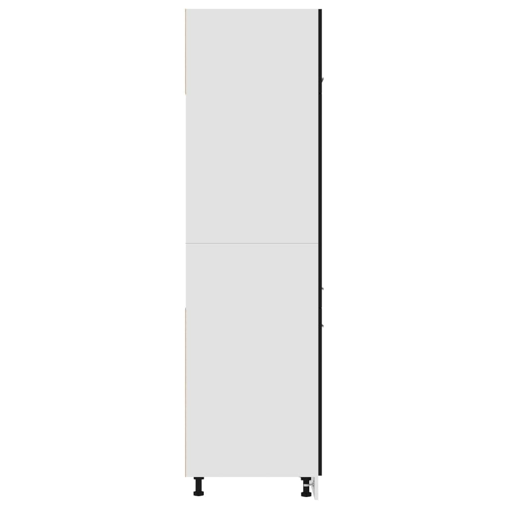 vidaXL Armario frigorífico Lyon Negro 60x57x207 cm de Madera de ingeniería