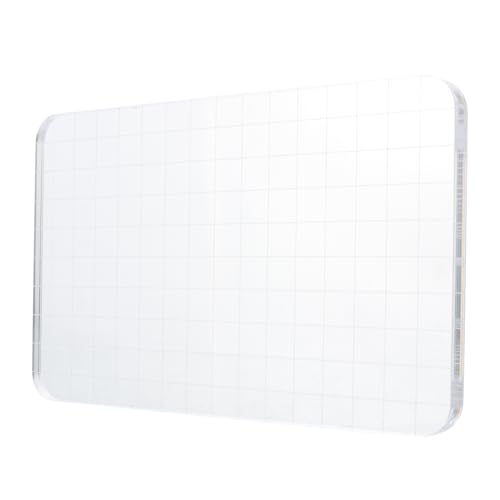 Sewroro Acryl Stempelblock Transparent Stempelzubehör Für Selbstgemacht Stempelwerkzeug Für Tagebücher Und Bastelprojekte