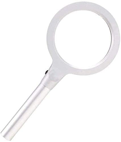 Loupe de lecture LED portable CRODY avec manche en aluminium pour seniors et enfants