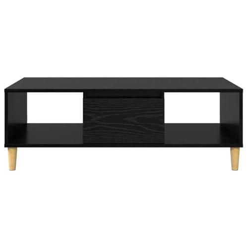 Mokuyary Couchtisch Schwarz Eichen-Optik 102 x 55 x 35 cm Holzwerkstoff, Wohnzimmertisch Couch Tisch für Wohnzimmer, Büro, Kleine Räume Sofatisch – Bild 7