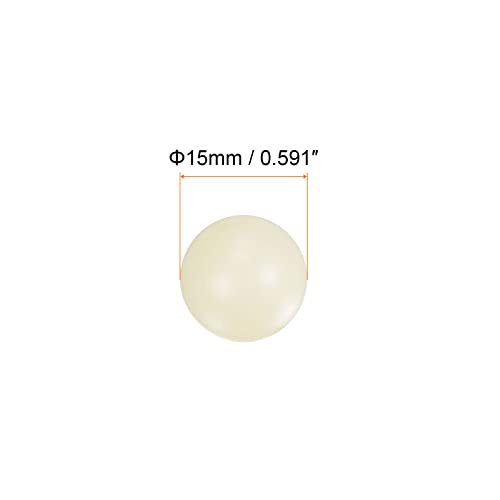 sourcing map 2Stk POM Nylon Solid Plastik Bälle 15mm G3 Präzision Lager Kugel