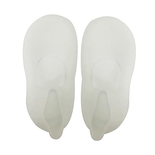 VICASKY Silicone Gel Moisturizing Socks for Dry Cracked Feet Cracking Breathable Boat Socks White Reusable Compatible with All Shoe