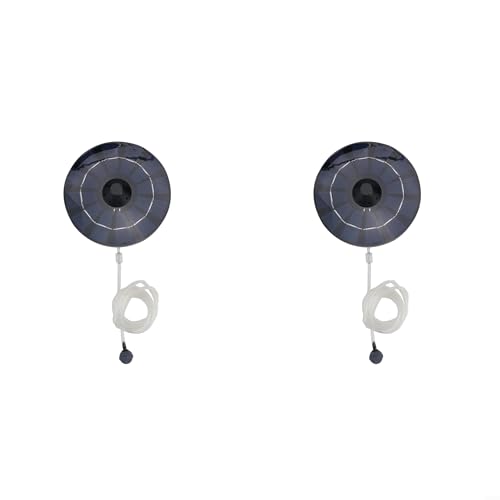 QOXEZY Aeratore a energia solare per laghetto con tubo dell'aria e pietra a bolle per acquari e acquari sostenibili, ossigenazione efficiente(2)