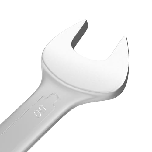 Image of Groz Combination Spanner 50mm, Length 540mm | DIN 3113 Standards | Chrome Vanadium, Matt Satin Chrome Combination Wrench Tool |CSP /DIN /50G