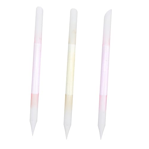 BELLIFFY 3個 爪やすり ネイルケアファイル 爪磨きツール マニキュアツール サロンネイルツール マニキュアアートツール 挽く マニキュア研磨ツール マニキュア研磨ファイル ガラス