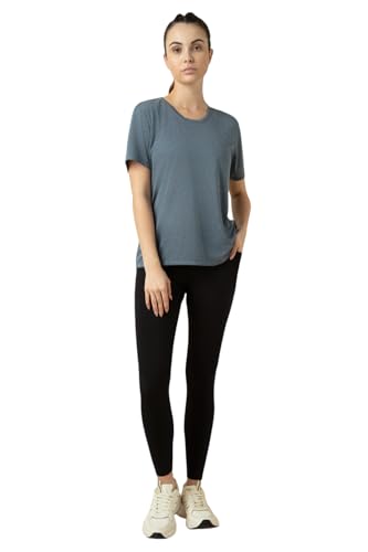 Image of Van Heusen Women's Polyester Relaxed Fit Pro Active Anti Bacterial Sports T Shirt - Relax Fit, Round Neck, Short Sleeve