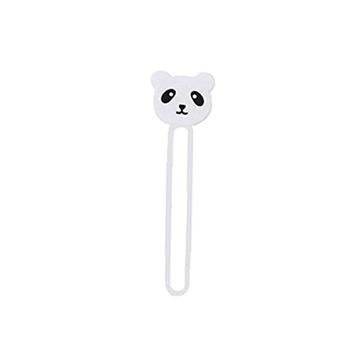 Organizador de cables Mikikit en forma de animal de silicona blanca con diseño de panda miniatura 1