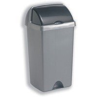 2 X 48 Litre Roll Top Bin, Metallic
