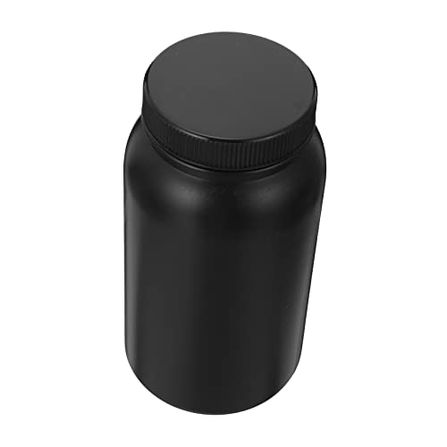 INOOMP Black Wide Mouth Plastic Laboratory Reagent Bottle Hdpe Sample Container with Inner Cap for Chemical Industrial School Hospital Use