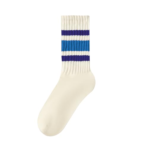 Image of Century Star Retro Striped Novelty Socks For Women Vintage Casual Crew Socks Sporty Calf Socks Cotton Socks Women