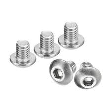 6 mm x 10mm (1 cm) thread Length Stainless Steel 202 grade allen Button Head machine Screws - 5 Nos-picture-20