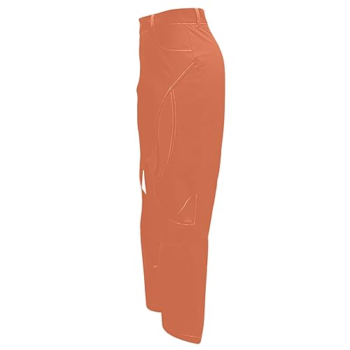 Oplxuo Fashion Pants for Women Cut Out Straight Leg High Waisted Pants Casual Loose Stretch Workout Trousers with Pockets2