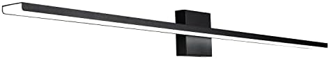 Rest room Vainness Lights, Model 47.2inch 48W Vainness Lights Black Fashionable Aluminum Baking End Wall Lighting Fixtures for Rest room Bed room Mirror (Cool White 6000K)