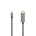 Hama USB-C auf HDMI Kabel 4K Ultra HD, USB C Stecker - HDMI Stecker (Adapterkabel für Tablet, Handy, Laptop und Monitor, Beamer, Fernseher, 1,5 m lang, vergoldet, Monitorkabel mit robustem Mantel) Alu
