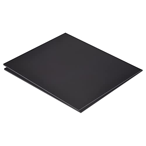 Image of MECCANIXITY Black ABS Plastic Sheet 10x8x0.04inch for Building Model, DIY Crafts, Panel, Pack of 2