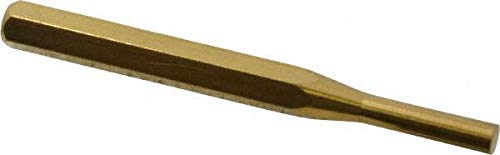 Made in USA - 7/32" Brass Pin Punch - 3-1/2" OAL (10 Pack)