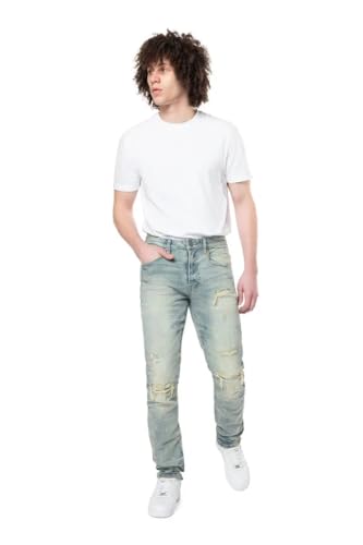 Smoke Rise Men Wave Effect Jeans (Mechanical Blue)4