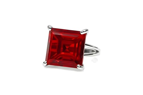 Bague rubis carré en argent 925 : le cadeau de naissance idéal et symbolique pour elle