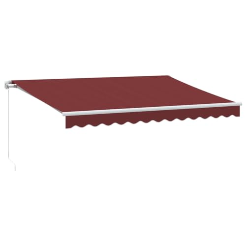Store terrasse design bordeaux avec auvent manuel rétractable en aluminium