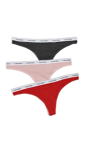 Catálogo de Calvin Klein Collection disponible en línea. 43 Calvin Klein Icon Logo - Paquete de 3 Tangas para Mujer, Color Gris carbón/Adreniline Rush/Subdued