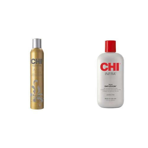 CHI Keratin Flex Finish Hair Spray y Silk Infusion Pack miniatura 1