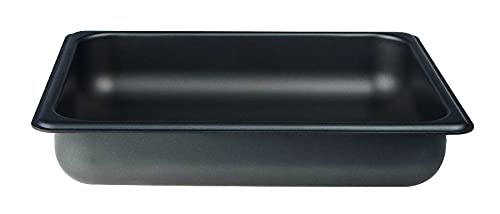 Ollas Bandeja Agnelli Gastronorm 1/2 de Aluminio, Negro, 6 cm