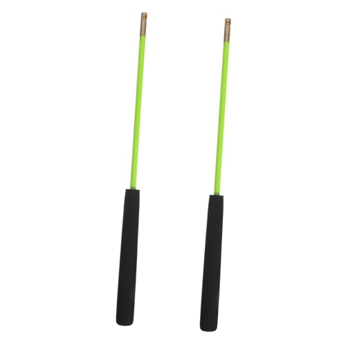 JOINPAYA 2 Piezas de diabolo Antideslizante telescópico Palos Palo de malabarismo Profesional Palo de diábolo Acrobacias Malabares Palo de Mano Poliuretano Light Green