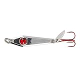 Northland Tackle Tungsten Slim Spoon, Fast-Sinking Thin Profile Ice Fishing Lure for Walleye, Crappie, & More, 1/8 Oz, Silver