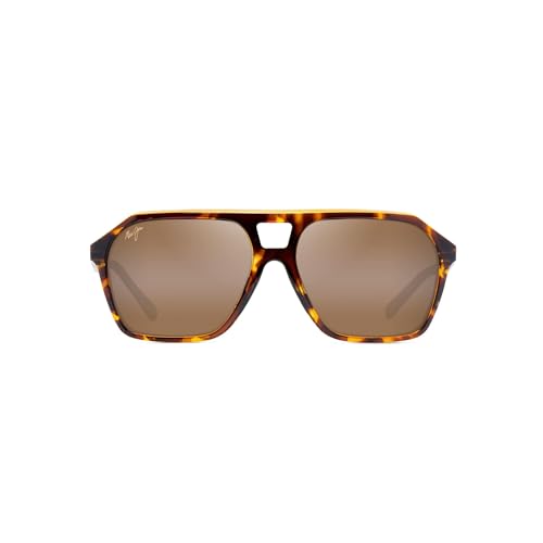 Image of Maui Jim Polarized Men's Wedges Aviator Sunglasses