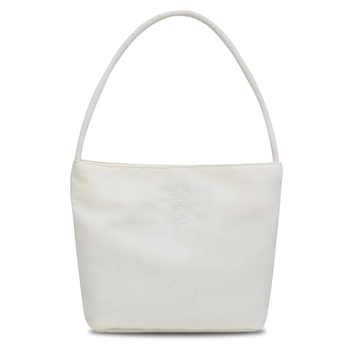Sac au design simple et robuste MIUPOO en similicuir blanc