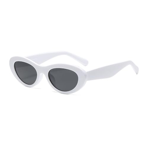 Lunettes de soleil oeil de chat à la mode, style vintage classique blanc pour look rétro
