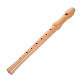 Material: de madera duradera, esta flauta dulce soprano está diseñada para soportar un regular sin dañarse fácilmente, instrumento de viento portátil, flauta de madera
