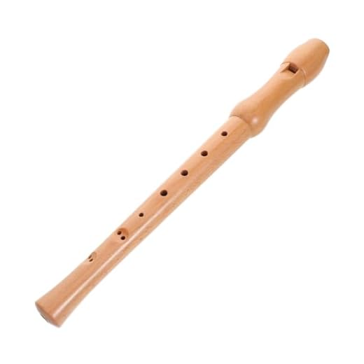 OFFSCH Flauta Dulce Soprano De Madera De 8 Agujeros Para Niños, Instrumento De Viento Educativo Para Principiantes, Flauta De Madera Resistente Sonido Nítido Para Práctica Musical Infantil