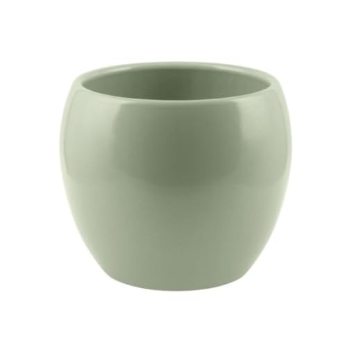 Generico Vaso CASPO' Sfera Liscia in Ceramica Verde Salvia 13x16 cm
