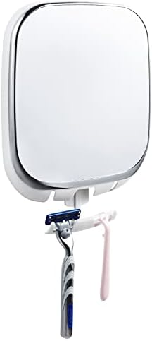 TAILI Shower Mirror Fogless with Razor Holder for Shaving, NO-Drilling & Removable Fogless Mirror for Shower Suction Shatterproof & Waterproof Wall Mounted