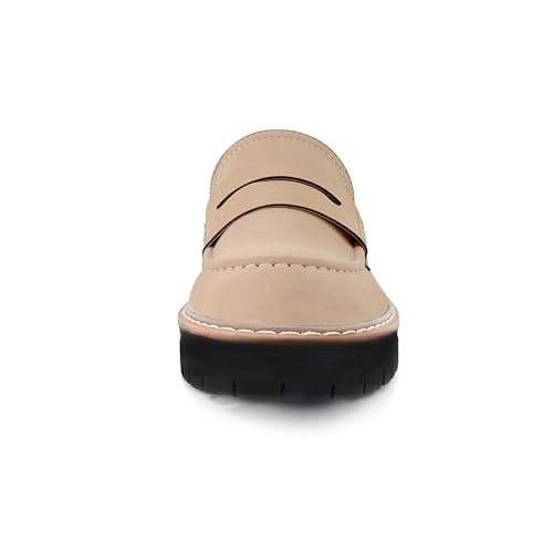 Image of Bandkos Platform Penny Loafer for Women Comfortable Slip on Work Shoes Womens Dressy Casual Walking Loafer