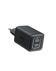 Anker 47W USB C Ladegerät, 523 Charger (Nano 3), kompakt mit 2 Anschlüssen GaN Schnellladegerät für iPhone 17/Pro/Pro Max/iPhone Air/16/15, Galaxy, Pixel 4/3, iPad/iPad mini (Kabel Nicht enthalten)