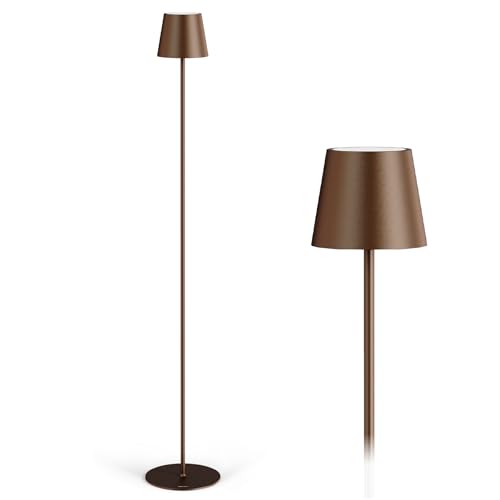 Classica 3 Floor - Piantana Senza Fili - Lampada Ricaricabile da Terra con 3 Altezze - Luce LED Regolabile (Dimmer) con il Tocco - Lunga Durata - Uso Interno ed Esterno - Bronzo