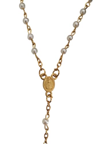 Kit 12 Lembrancinhas Garrafinhas de Vidro com Terço de Nossa Senhora Aparecida
